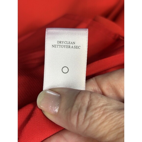 ALC Clarence Sheath Dress Red 10 Sleeveless Asymmetrical Ruffle Knee Length - Picture 6 of 12